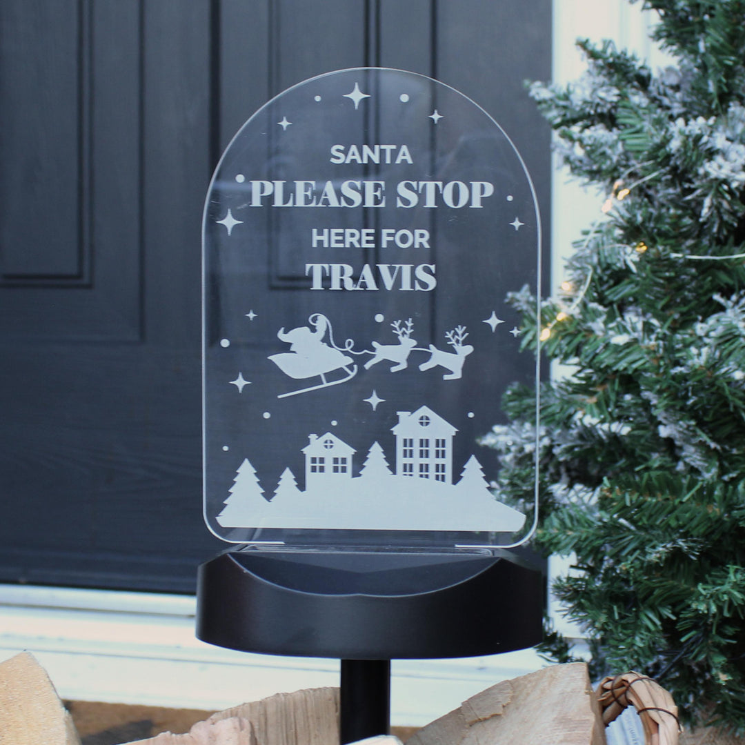 Personalised Christmas Outdoor Solar Light – alternative view