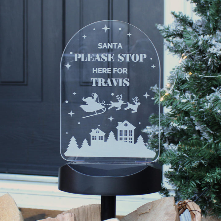 Personalised Christmas Outdoor Solar Light – alternative view