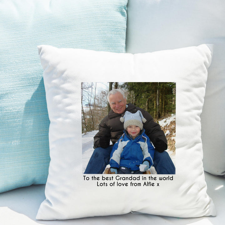 Personalised Photo Upload Cushion – alternative view