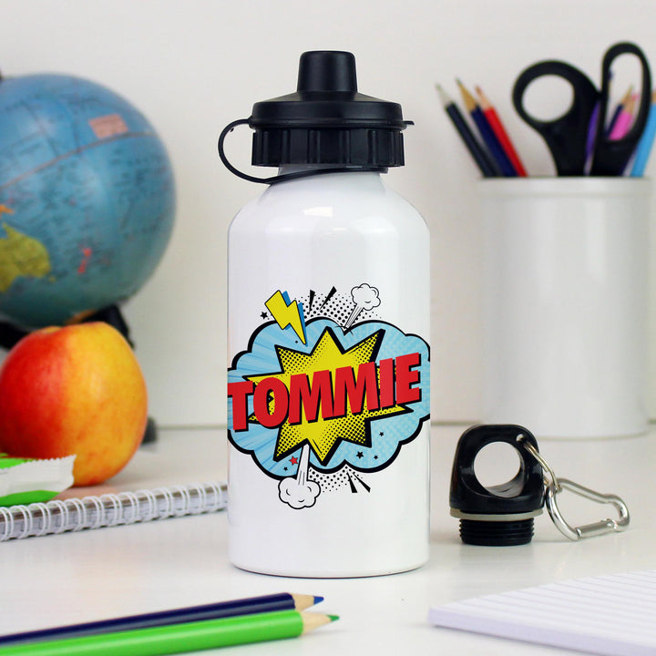 Personalised Superhero Drinks Bottle, The Personal Shop, personalised gifts