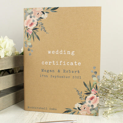 Personalised Wedding Certificate Holder