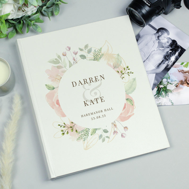 Personalised Floral Watercolour Traditional Photo Album
