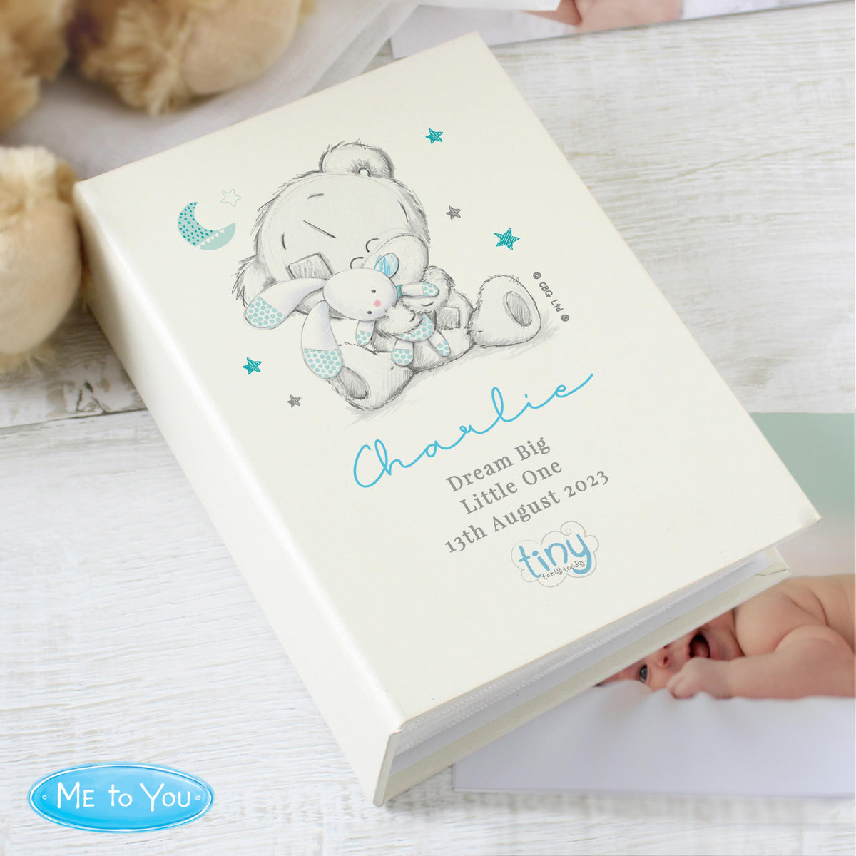 Personalised Tiny Tatty Teddy Blue 6x4 Photo Album with Sleeves – alternative view