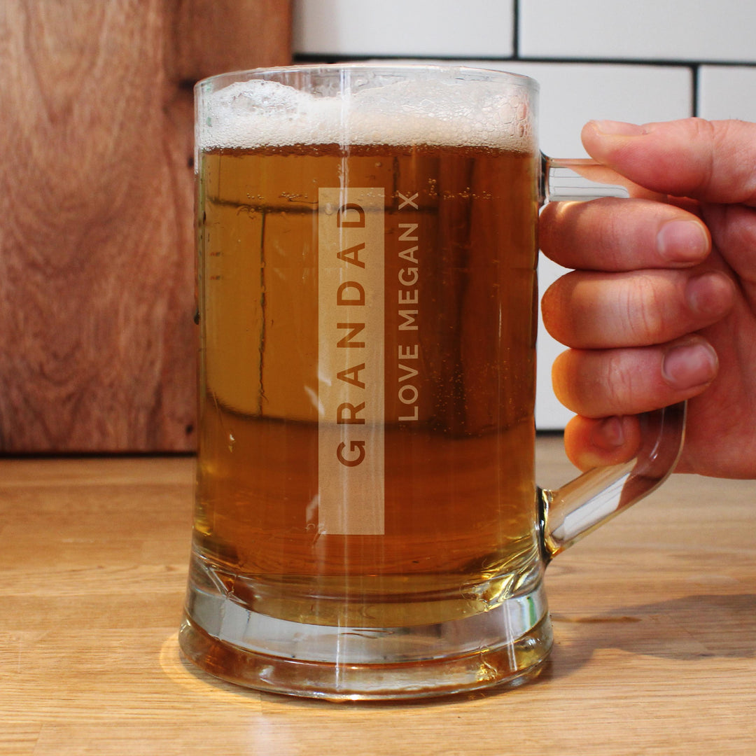 Personalised Free Text Pint Stern Tankard, The Personal Shop, personalised gifts