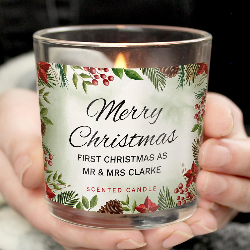 Personalised Christmas Scented Jar Candle