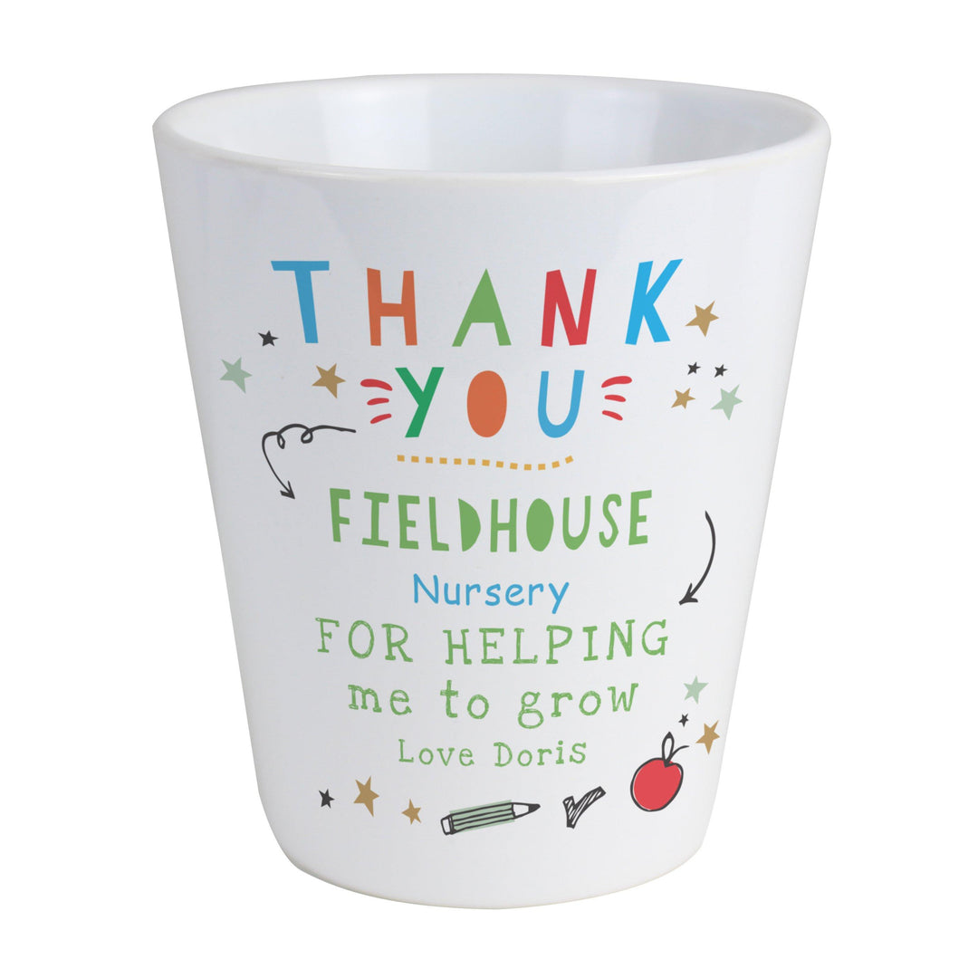 Personalised Thank You Teacher Plant Pot – alternative view