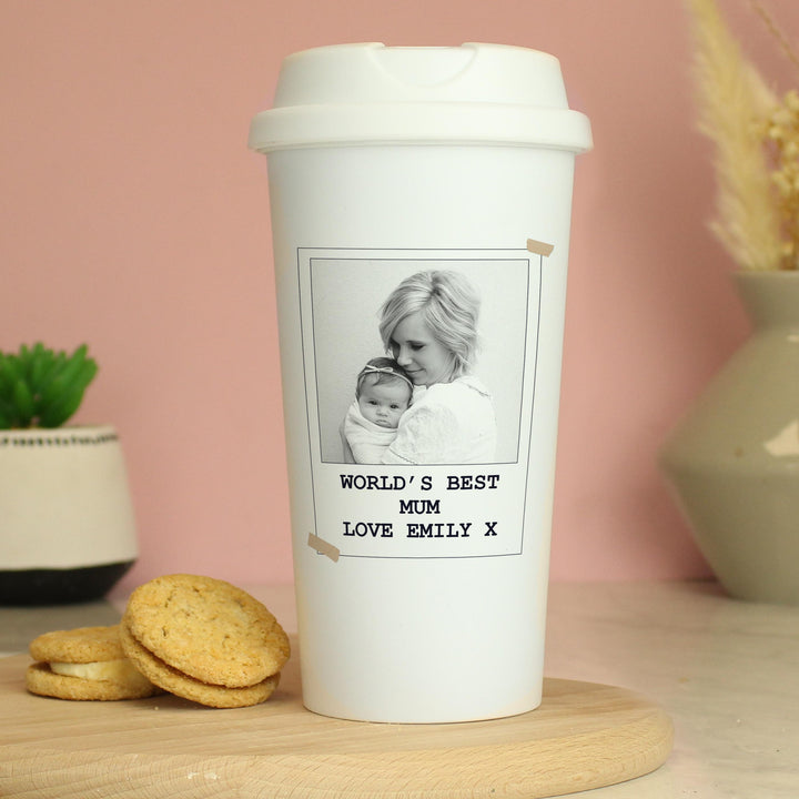 Personalised Photo Upload Travel Mug – alternative view