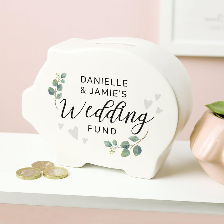 Personalised Wedding Piggy Bank – alternative view