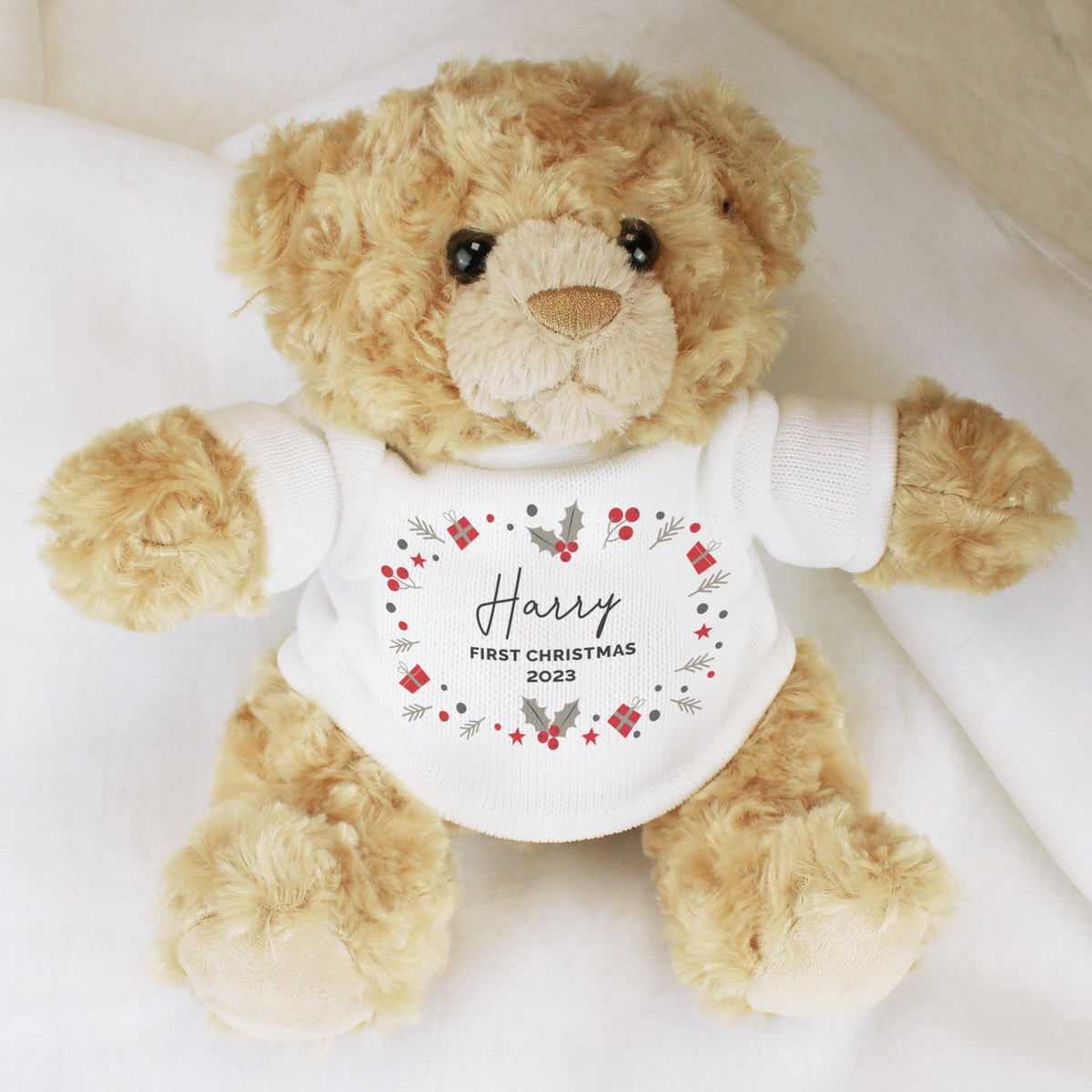 Personalised Christmas Teddy Bear - alternative view