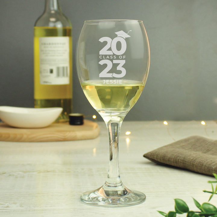 Personalised Class of Graduation Wine Glass, The Personal Shop, personalised gifts