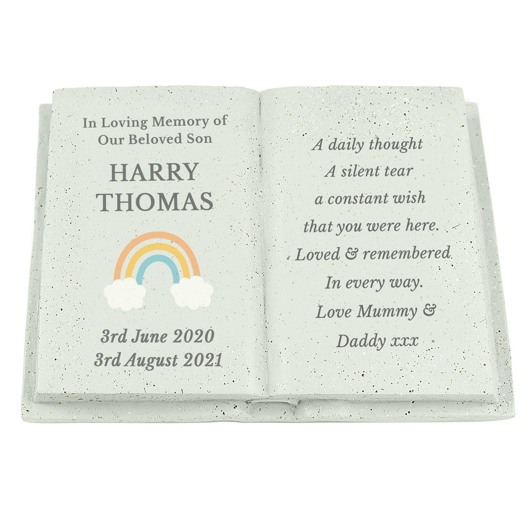 Personalised Rainbow Memorial Book – alternative view