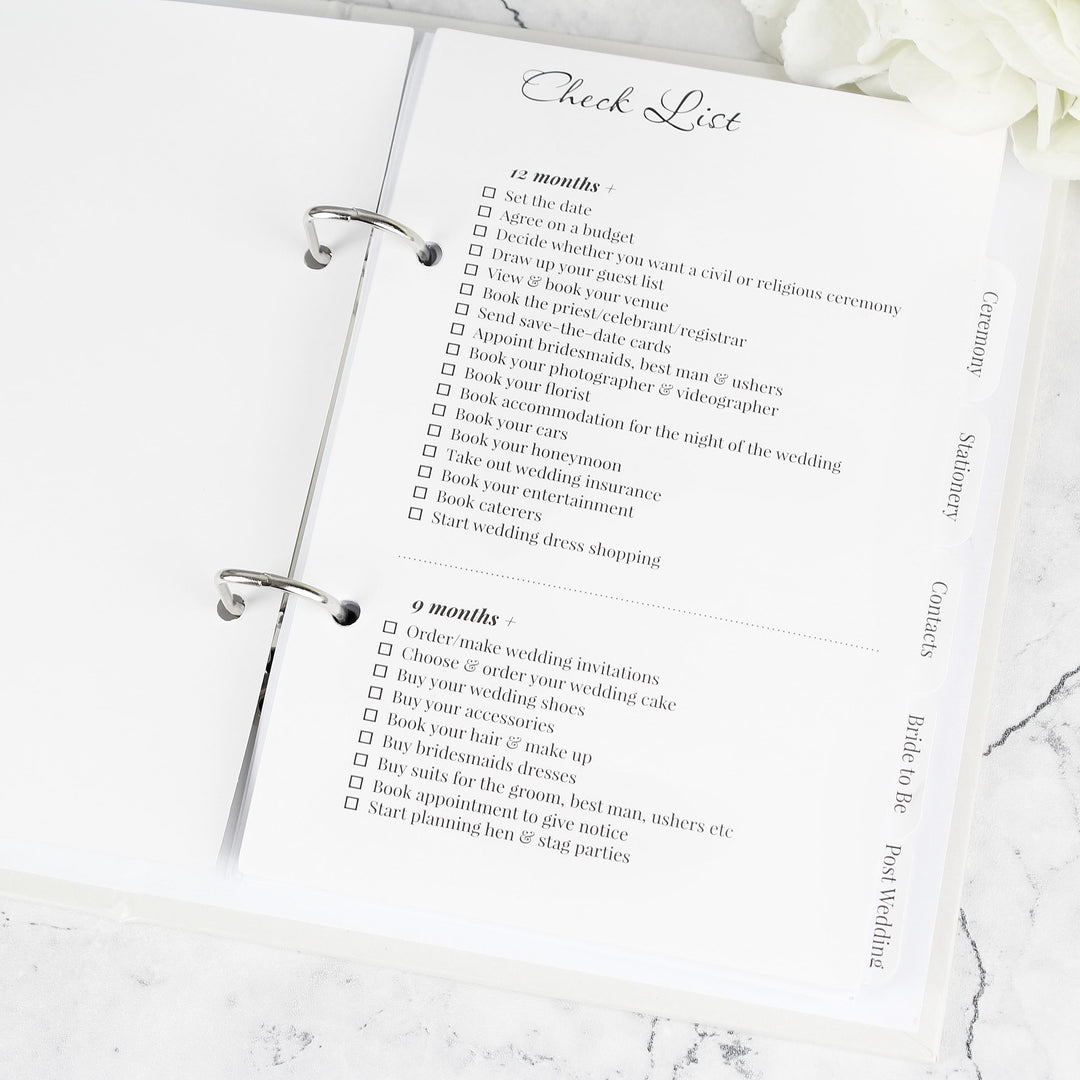 Personalised Floral Watercolour Wedding Planner – alternative view