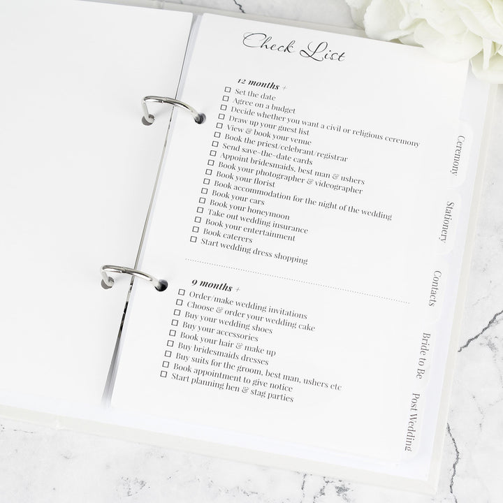 Personalised Floral Watercolour Wedding Planner – alternative view