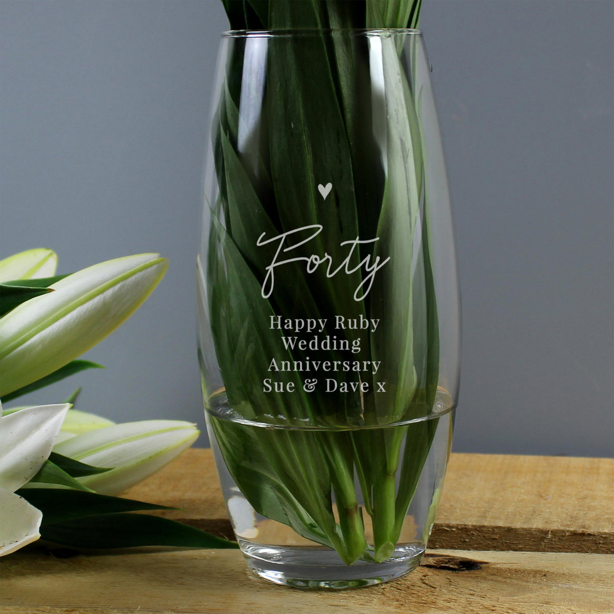Personalised Big Age Bullet Vase – alternative view