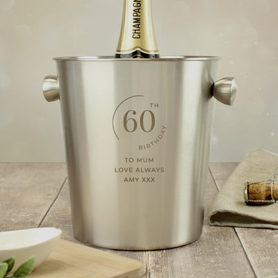 Personalised Date Stainless Steel Ice Bucket