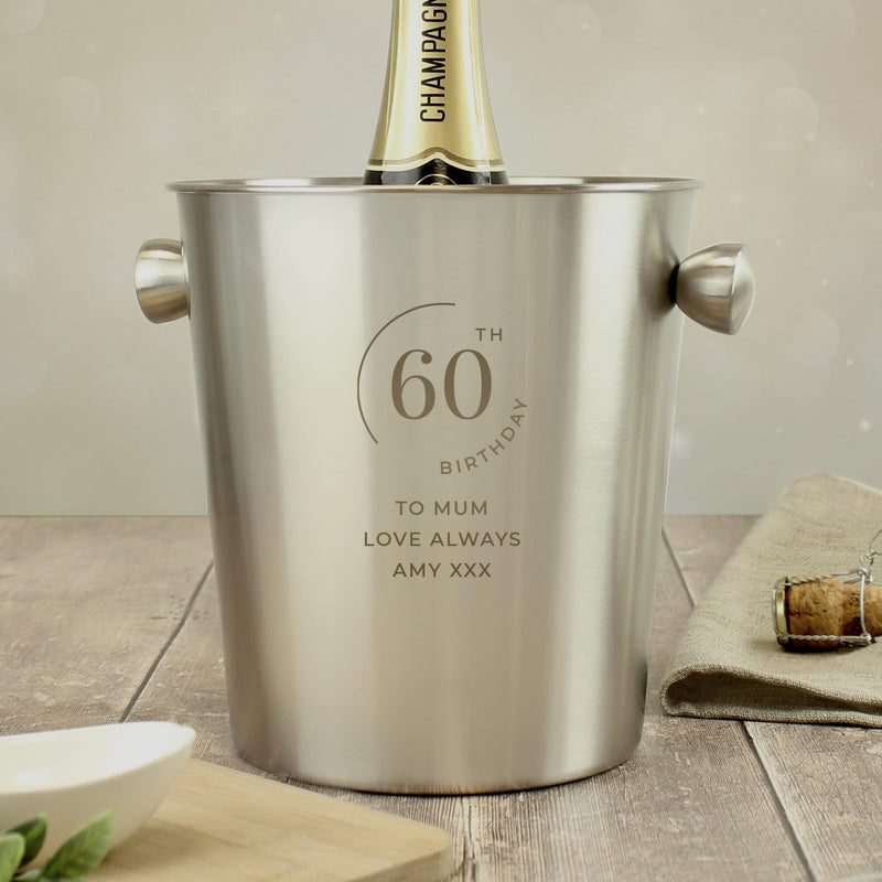 Personalised Date Stainless Steel Ice Bucket