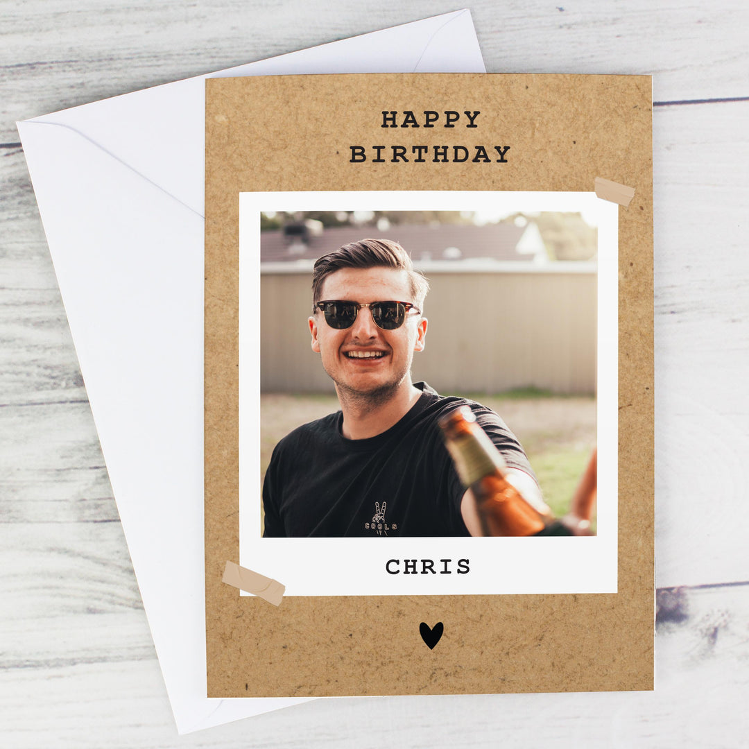Personalised Polaroid Photo Upload Greeting Card – alternative view