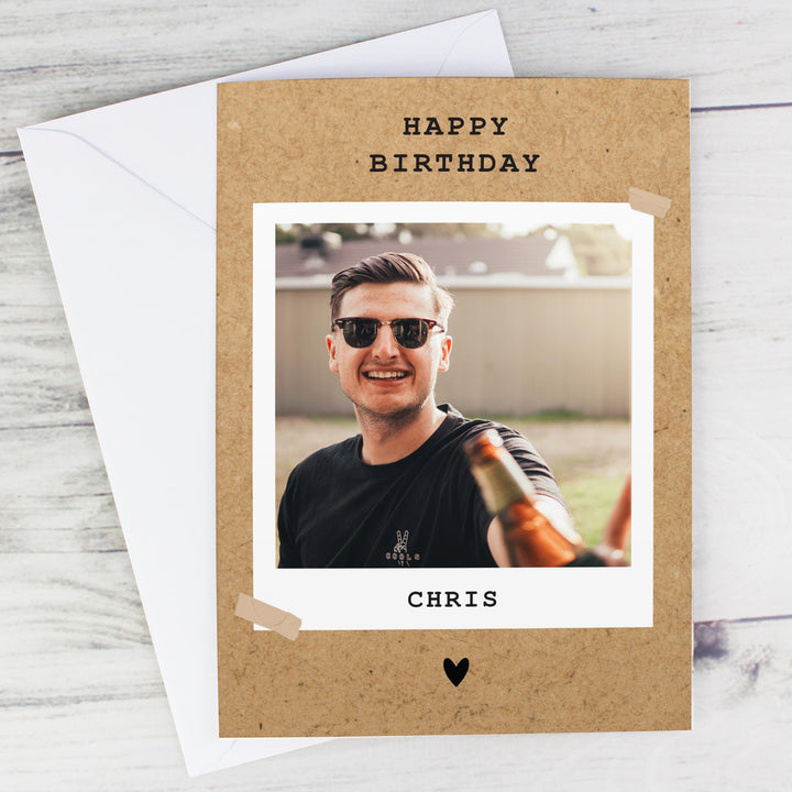 Personalised Polaroid Photo Upload Greeting Card – alternative view