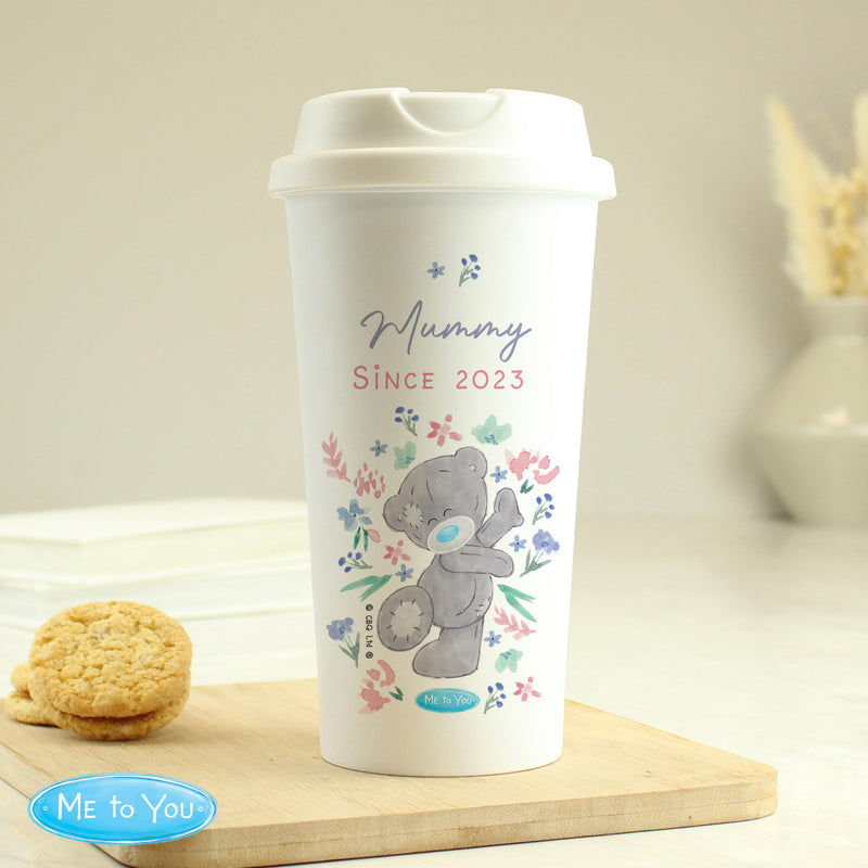 Personalised Me To You Floral Insulated Reusable Eco Travel Cup