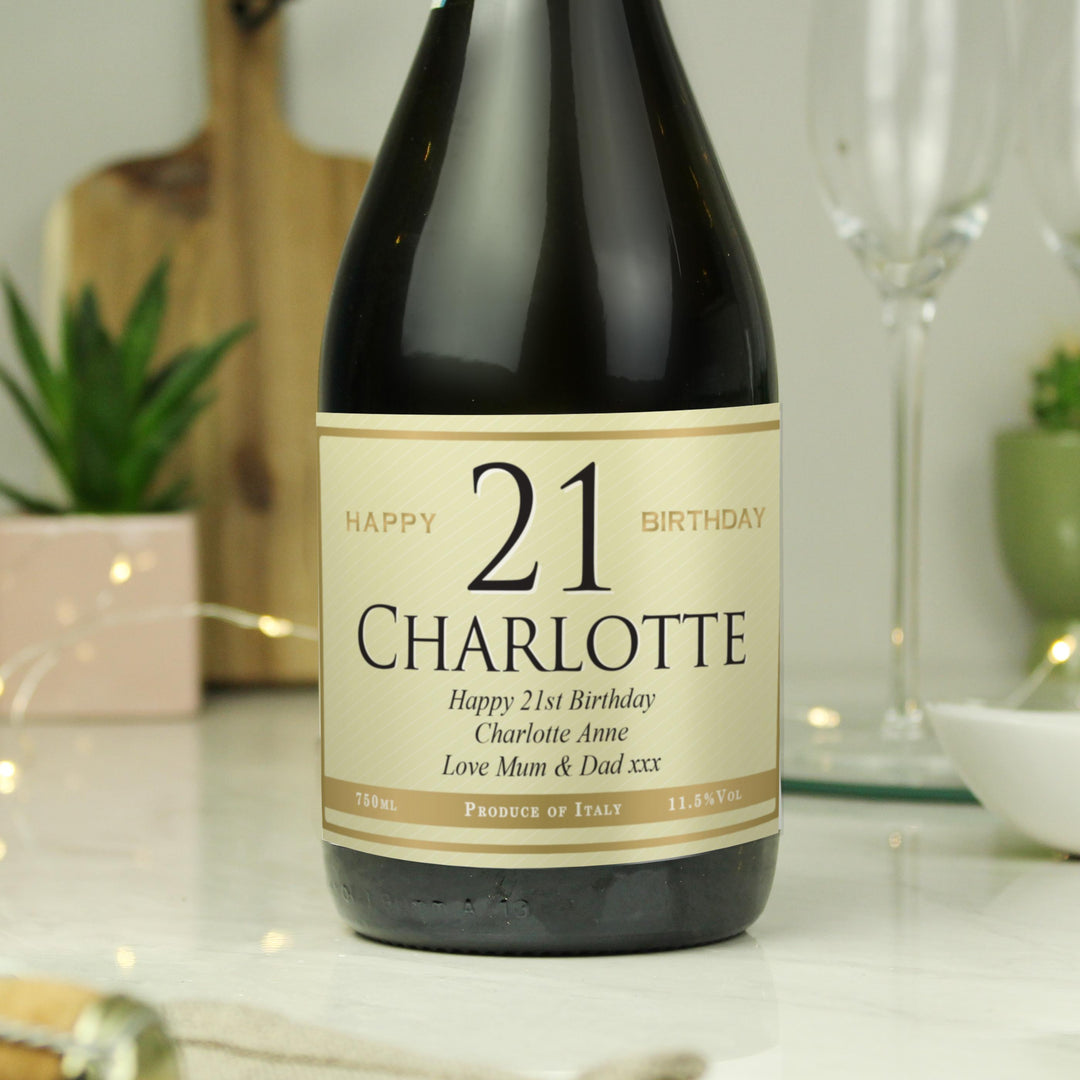 Personalised Big Age Birthday Prosecco, The Personal Shop, personalised gifts