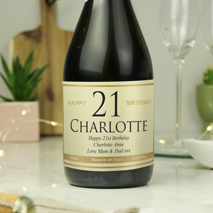 Personalised Big Age Birthday Prosecco, The Personal Shop, personalised gifts