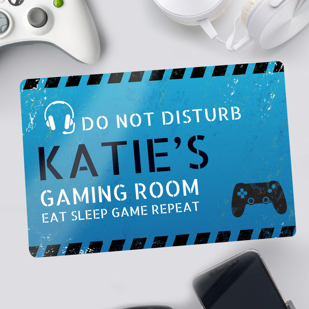 Personalised Gamer Do Not Disturb Metal Sign, The Personal Shop, personalised gifts