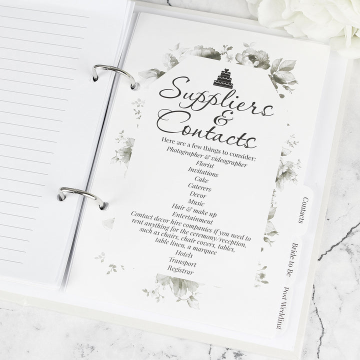 Personalised Floral Watercolour Wedding Planner – alternative view