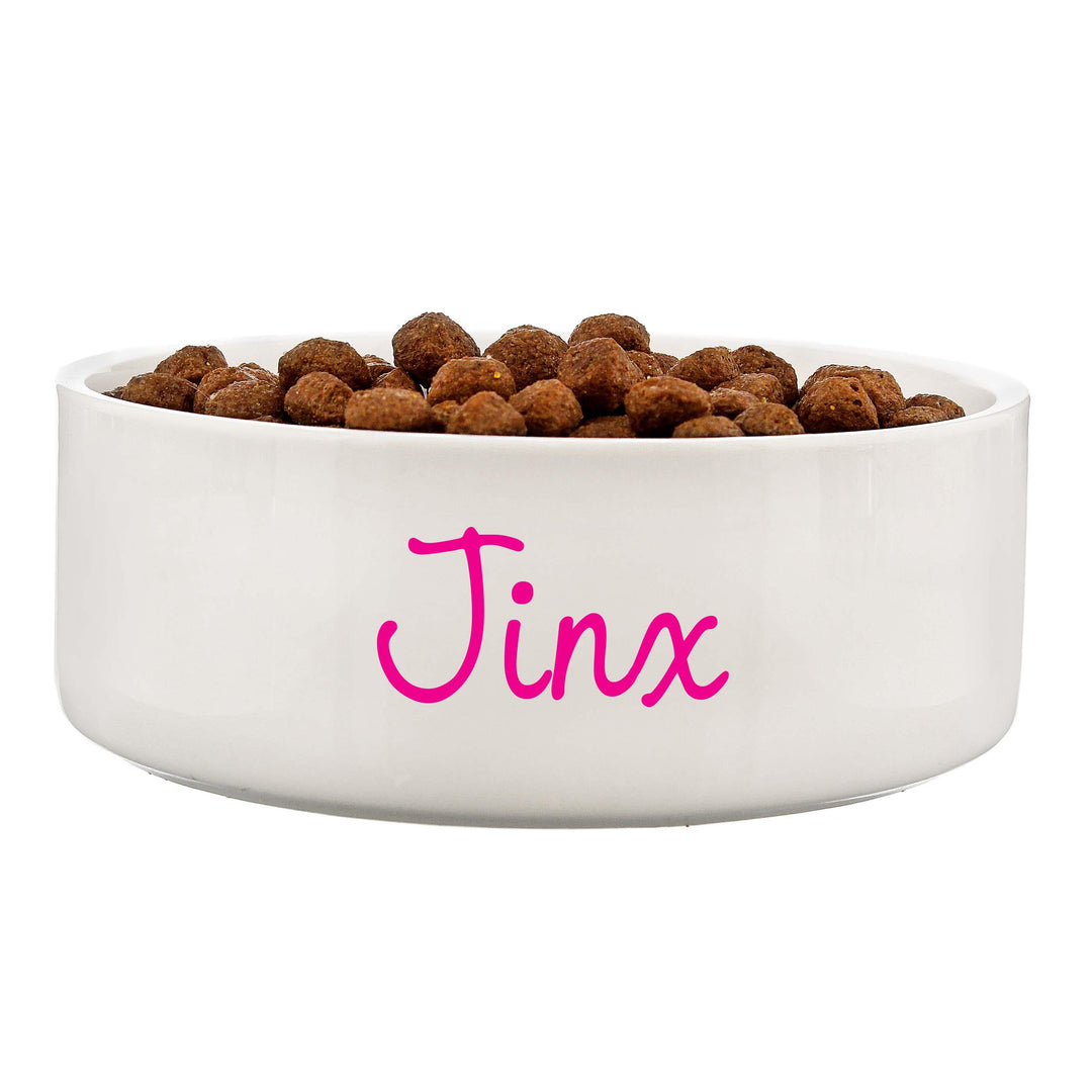 Personalised Pink Name 14cm Medium Pet Bowl – alternative view