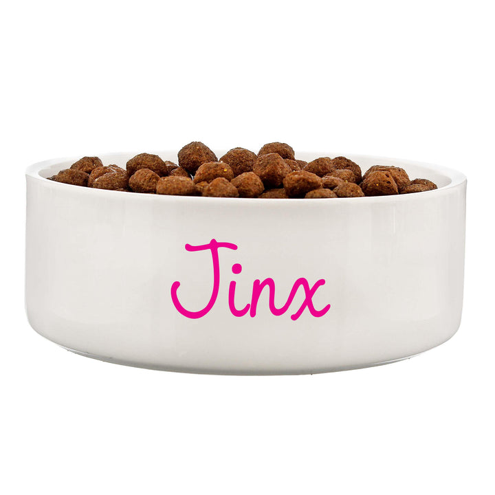 Personalised Pink Name 14cm Medium Pet Bowl – alternative view