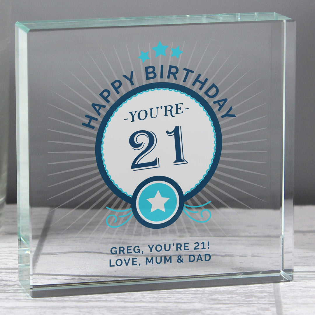 Personalised Birthday Crystal Token, The Personal Shop, personalised gifts