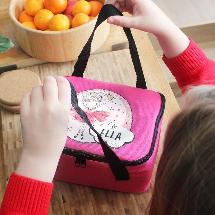 Personalised Fairy Pink Lunch Bag – alternative view