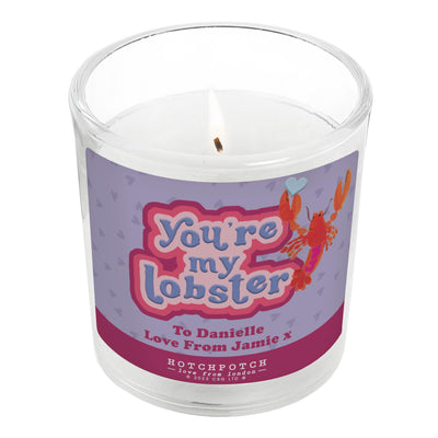 Personalised Youre My Lobster Scented Candle Jar