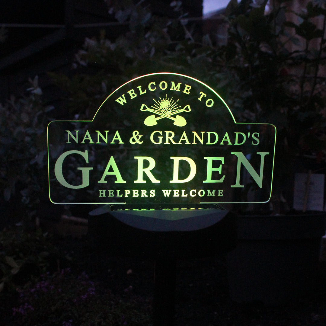 Personalised Garden Sign Outdoor Solar Light - alternative view