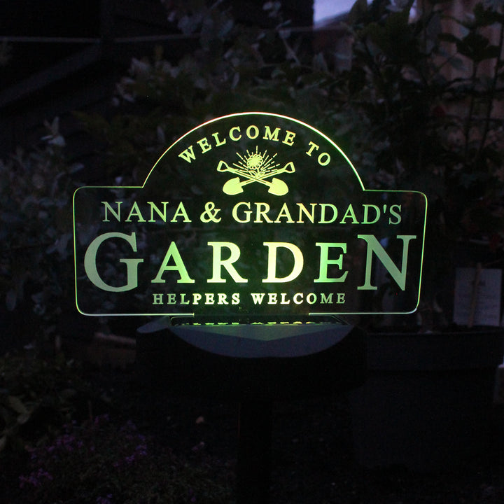 Personalised Garden Sign Outdoor Solar Light - alternative view
