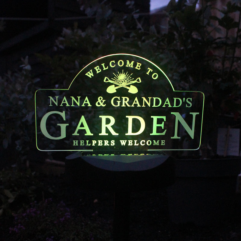 Personalised Garden Sign Outdoor Solar Light