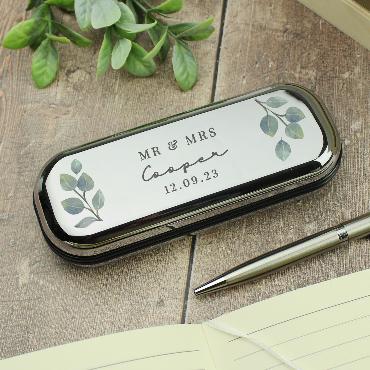 Personalised Botanical Pen and Box Set – alternative view