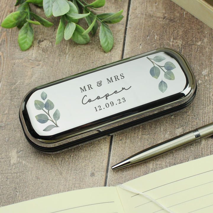 Personalised Botanical Pen and Box Set – alternative view