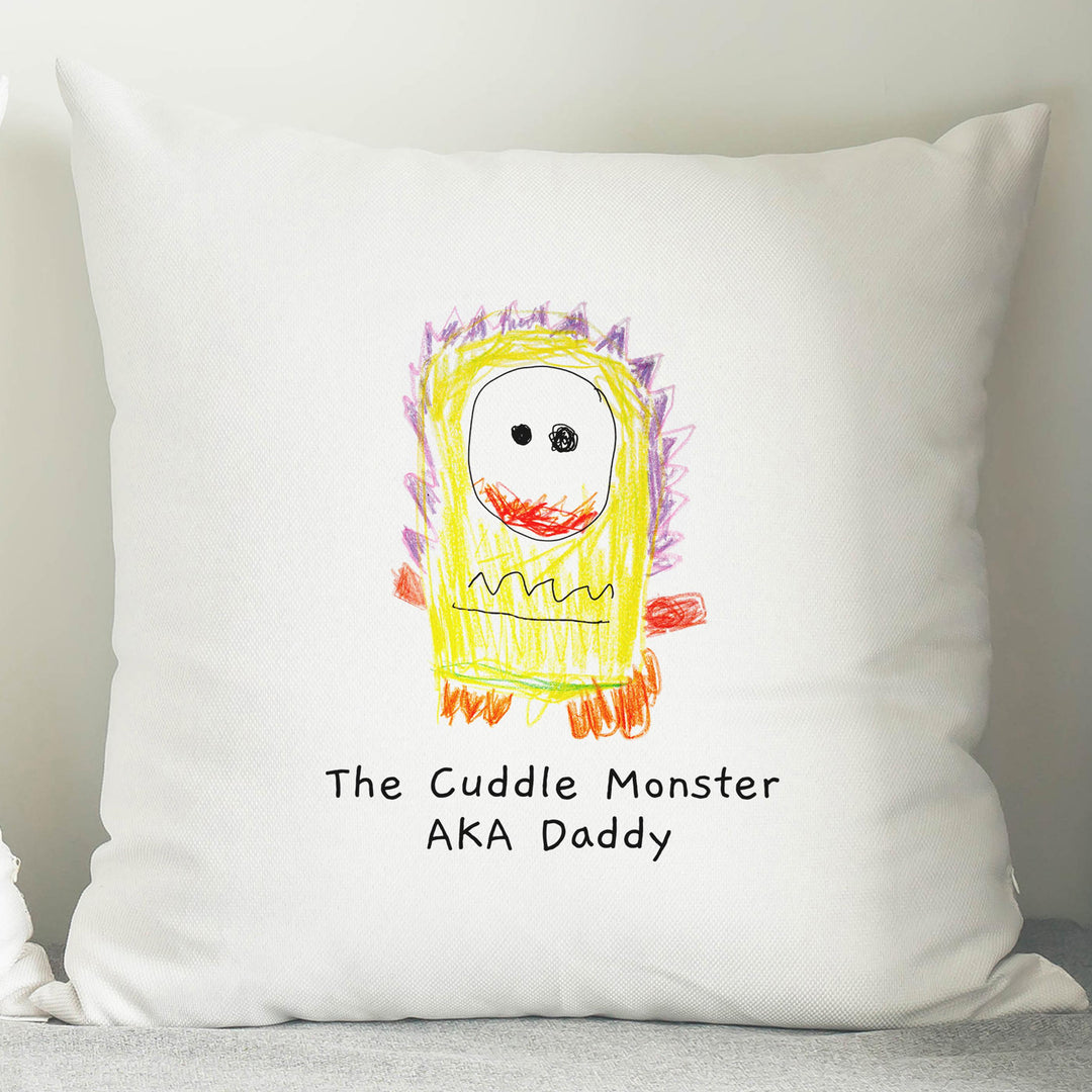 Personalised Childrens Drawing Photo Upload Cushion - alternative view