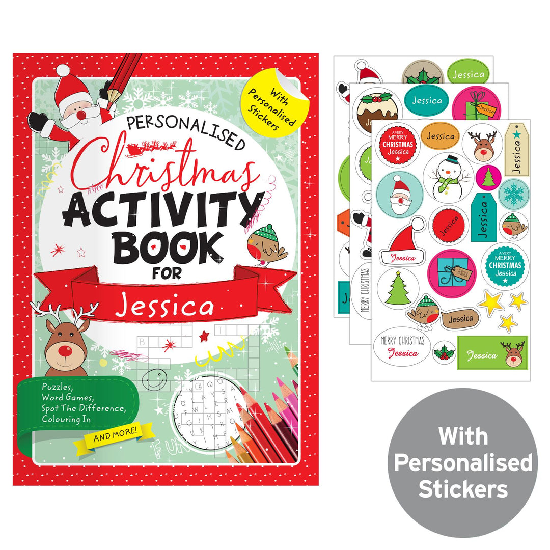 Personalised Christmas Activity Book with Stickers – alternative view