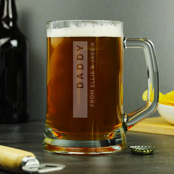 Personalised Free Text Pint Stern Tankard, The Personal Shop, personalised gifts