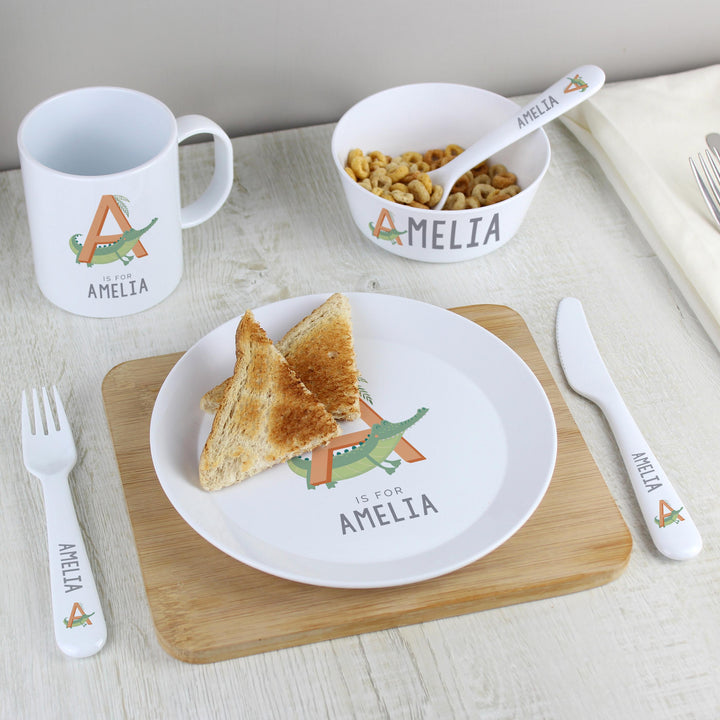 Personalised Animal Alphabet Plastic Plate – alternative view