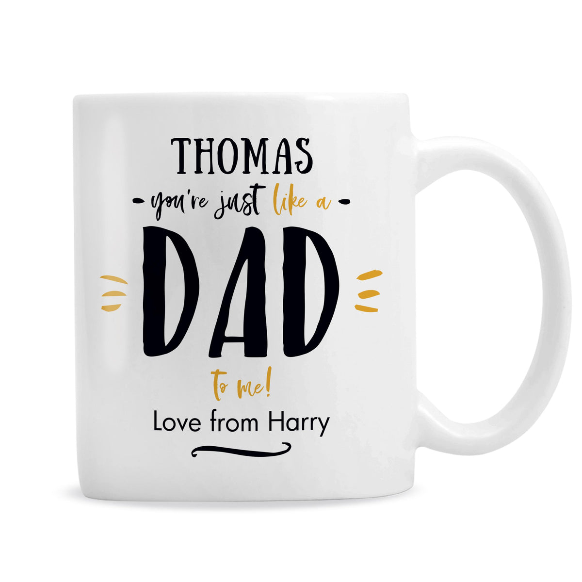 Personalised Just Like A Dad Mug, The Personal Shop, personalised gifts