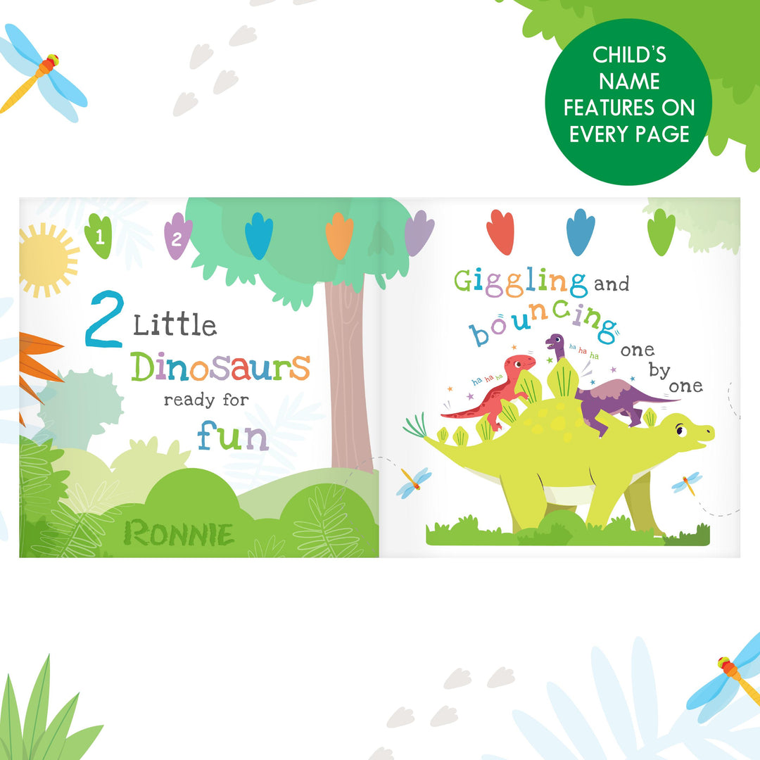 Personalised Dinosaur Book &amp; Stacking Toy, The Personal Shop, personalised gifts