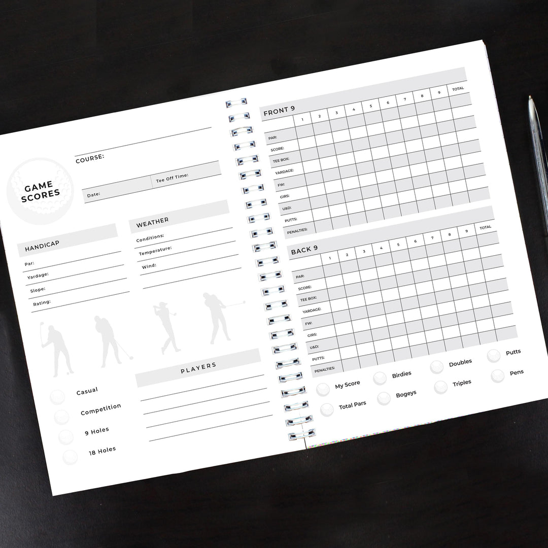 Personalised A5 Golf Log Book, The Personal Shop, personalised gifts