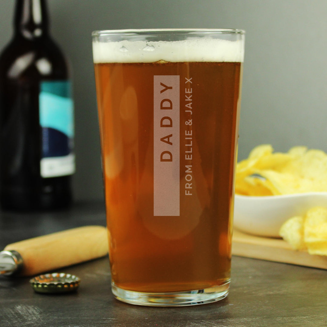 Personalised Free Text Pint Glass – alternative view