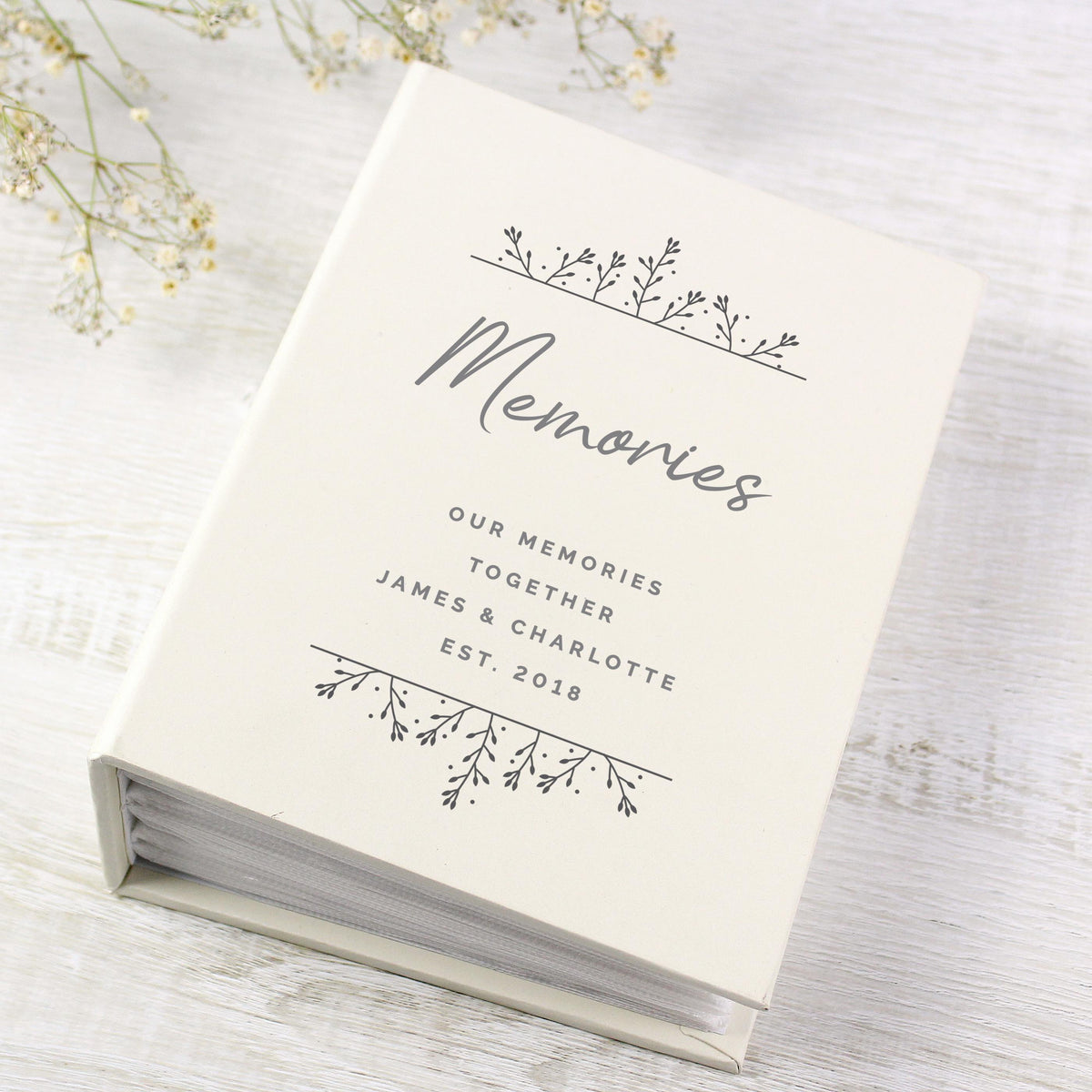Personalised Floral 6x4 Photo Album with Sleeves – alternative view