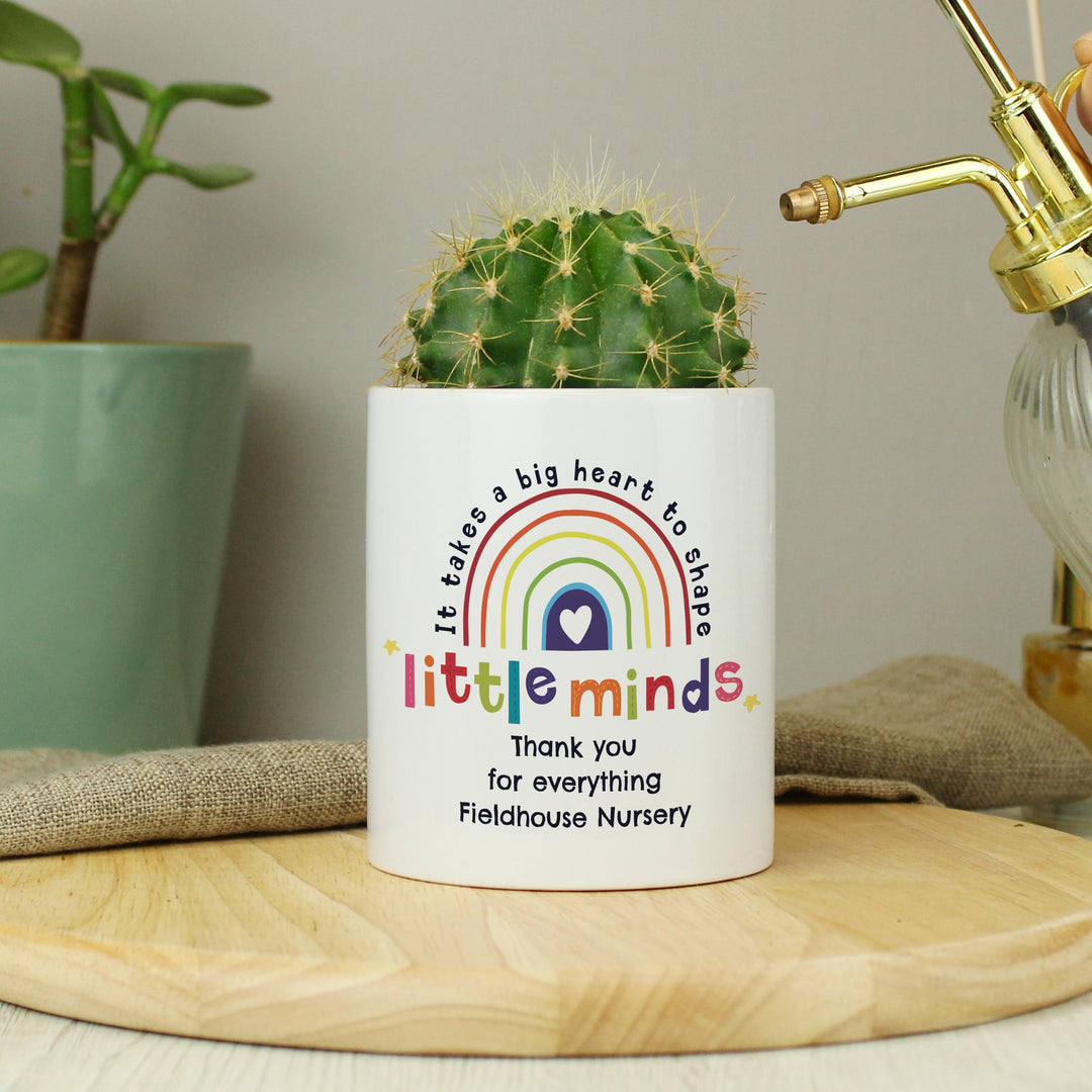 Personalised Shape Little Minds Ceramic Storage Pot – alternative view