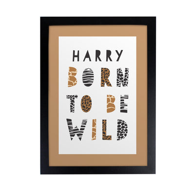 Personalised Born To Be Wild A4 Framed Print