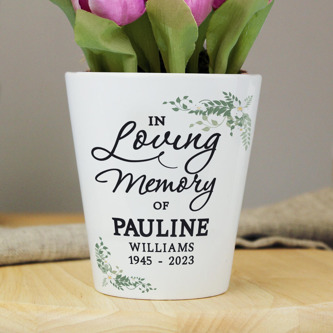 Personalised In Loving Memory Plant Pot, The Personal Shop, personalised gifts