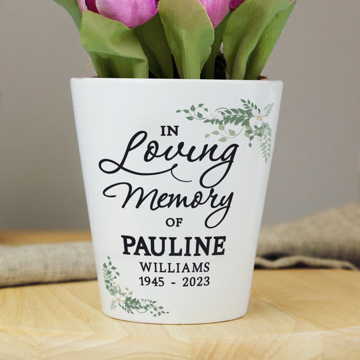 Personalised In Loving Memory Plant Pot, The Personal Shop, personalised gifts